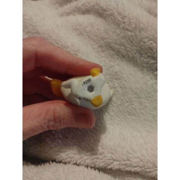 Littlest Pet Shop LPS #1417 Yellow And White Long Ear Bunny Green Eyes Hasbro - Picture 4 of 4